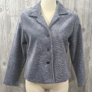 Lilly Of California Blue Faux Fur Jacket Size Medium